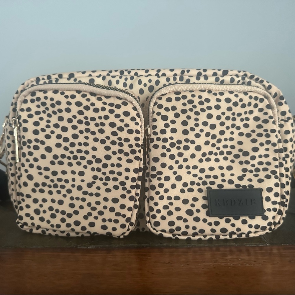 KEDZIE Cream and Black Polka Dot Women's Bag